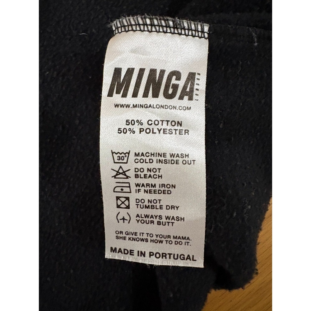 Minga London "Fragile" Black Cherub Pullover Sweatshirt Sz S UK 8 Graphic - Picture 7 of 7